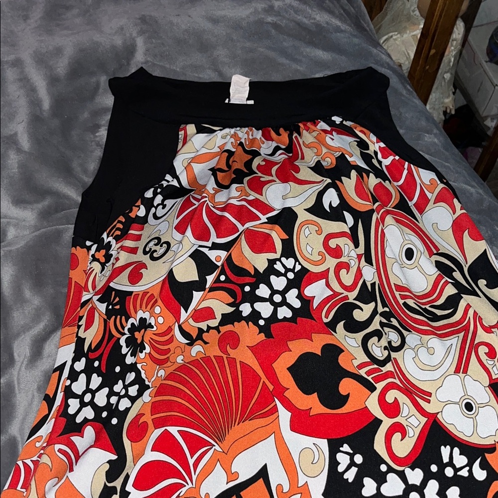 Vibrant Multicolor Patterned Dress